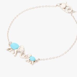 NWT Kate Spade Mama Baby Elephant Bracelet Silver and Blue NEW